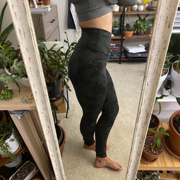 lululemon athletica Pants - EUC Lululemon Align Green Camo Super high rise 4